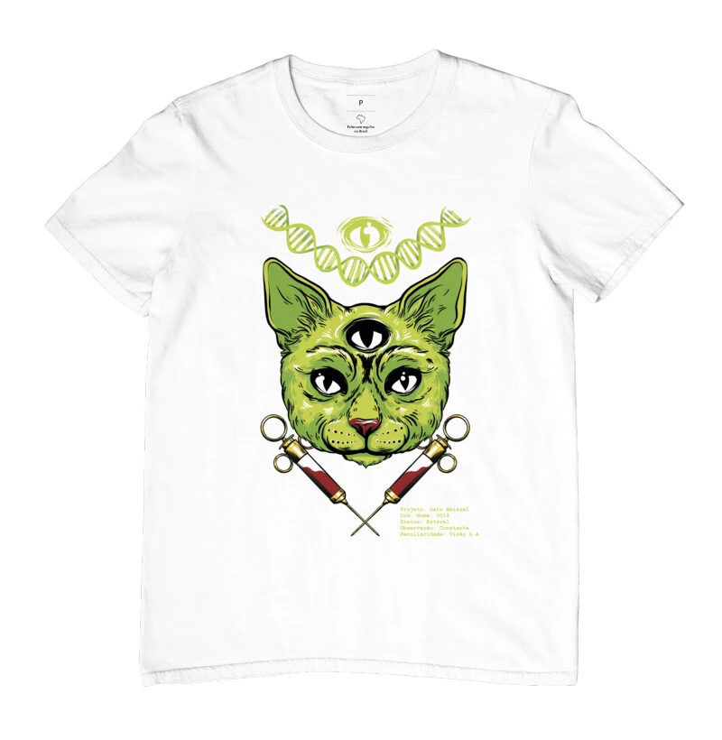 Camiseta Masculina Green Cat 0014