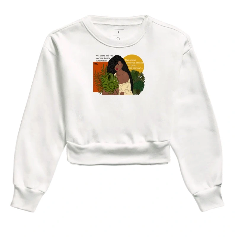 Moletom Cropped - Preta