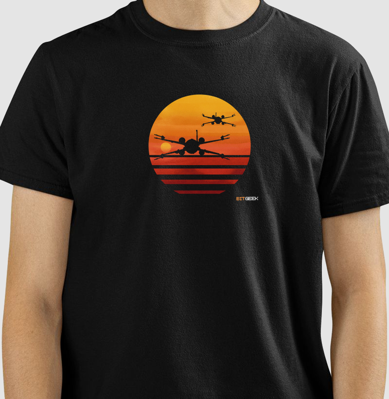 Camiseta X-Wing Sunset