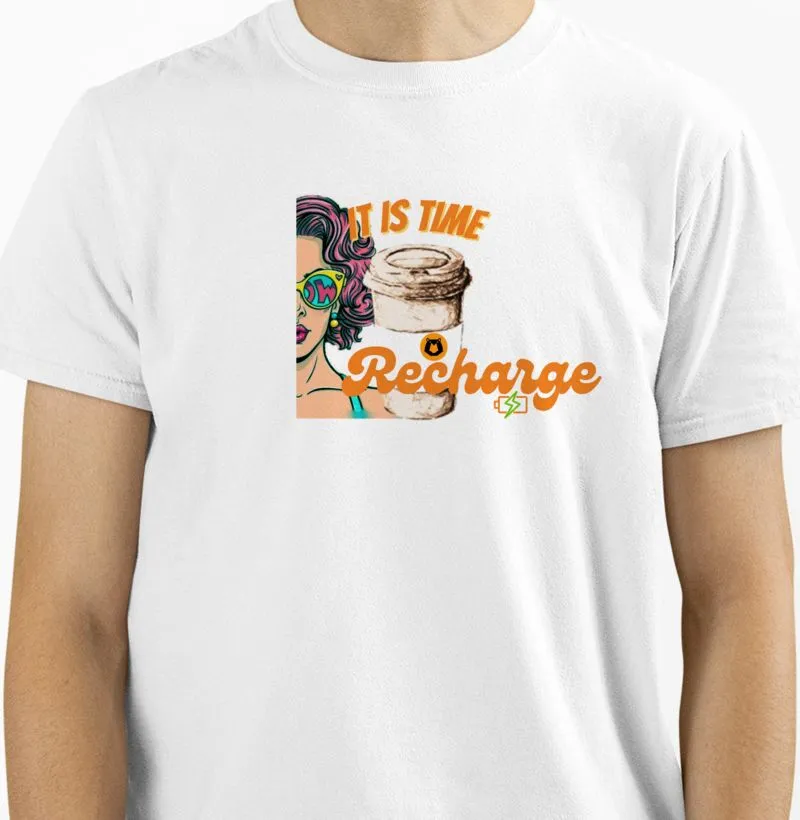 camiseta café pop recharge