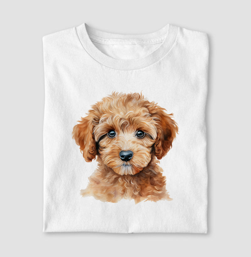 camiseta - Poodle (aquarela)