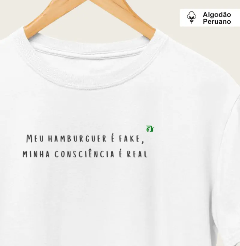 Meu hamburguer é fake, minha consciência é real