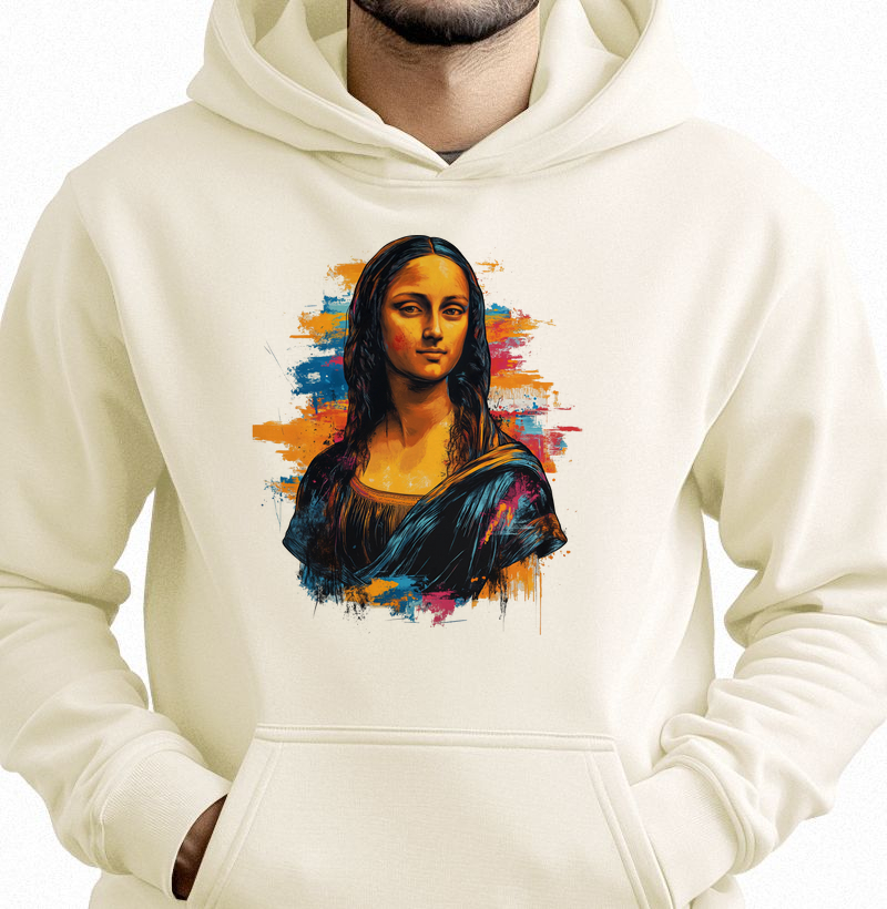 Hoodie Monalisa Graffiti