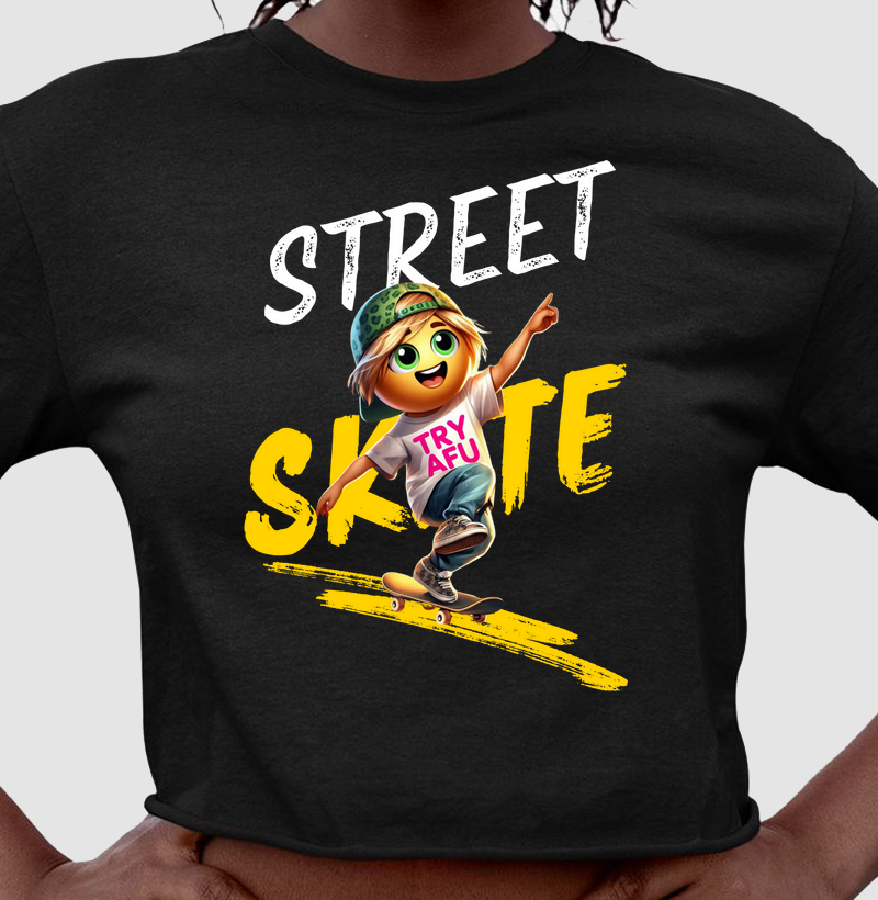 🔥 Cropped Try Afú Skate Street -O Pano Perfeito para Quem Vive o Skate! 🔥