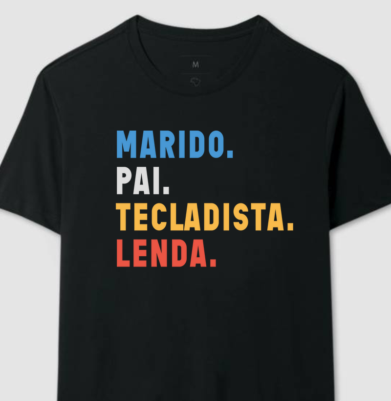 Camiseta Marido Pai Tecladista Lenda