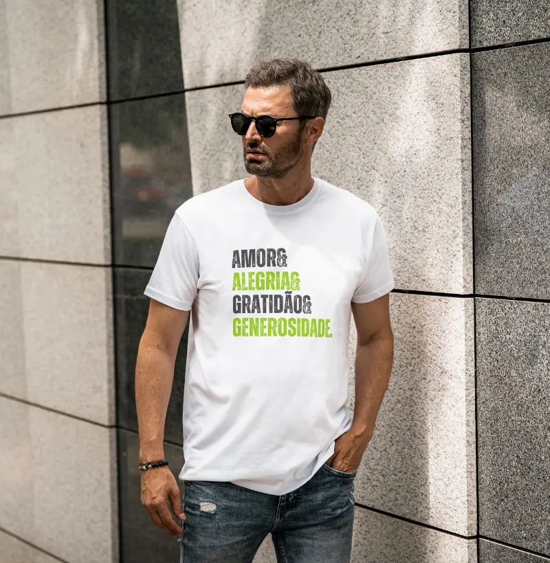 Camiseta Masculina Coração de Sentimentos