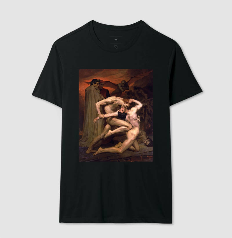 Camiseta Dante e Virgilio no Inferno