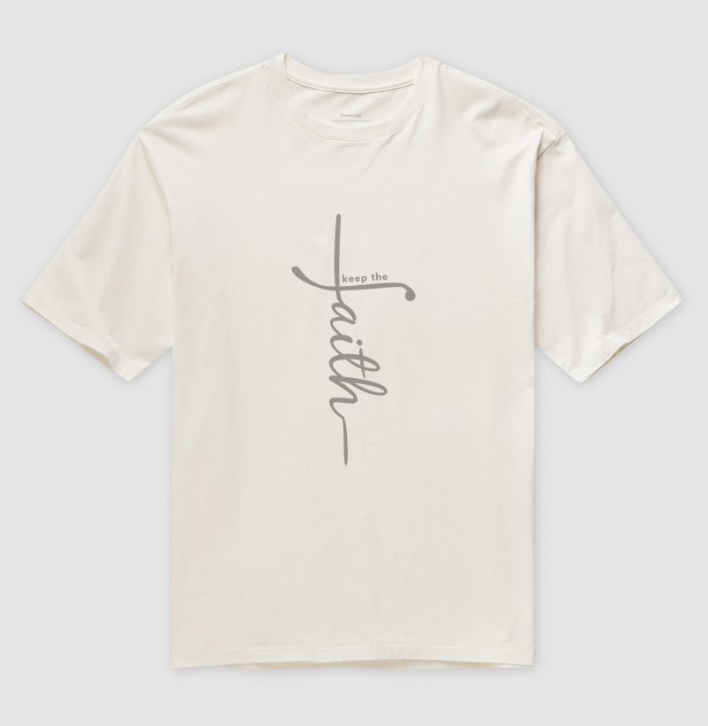 Camiseta oversized keep the faith