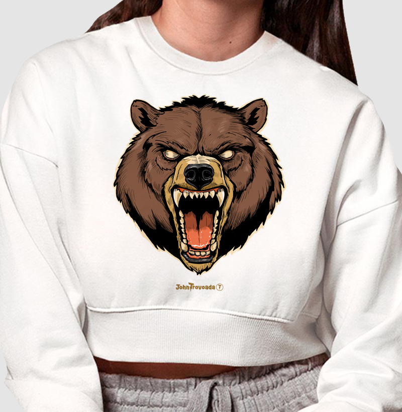 Cropped moletom Urso