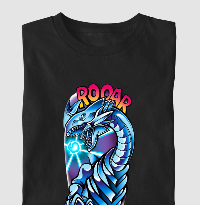 Camiseta Blue Eyes White Dragon - Yugioh
