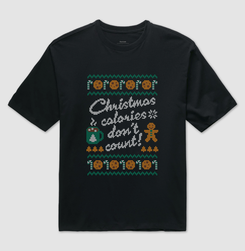 Camiseta Oversized Natal Calorias 2