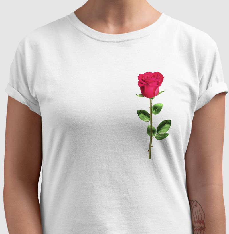 Coleção flores - Rosa no peito