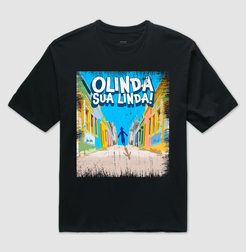 Camiseta Oversized Frevo - Olinda sua Linda