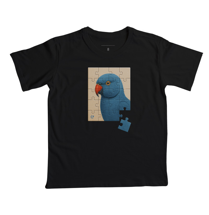 Camiseta Infantil - Quebra Cabeça Ringneck
