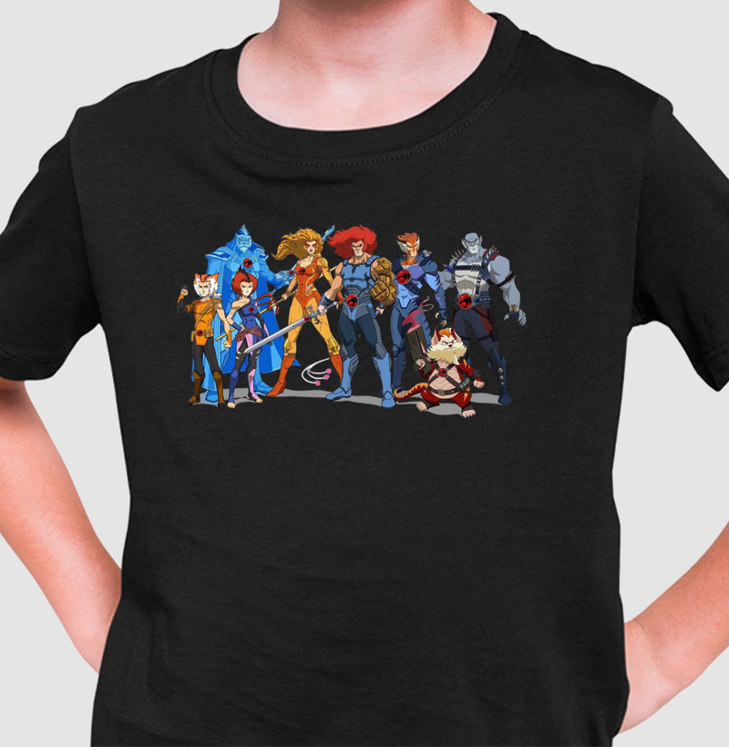 Camiseta infantil Thundercats personagens