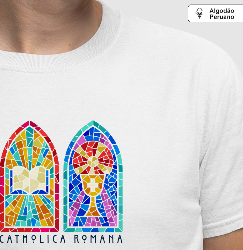 Estampa Vitrôs Católicos Branca Masc.