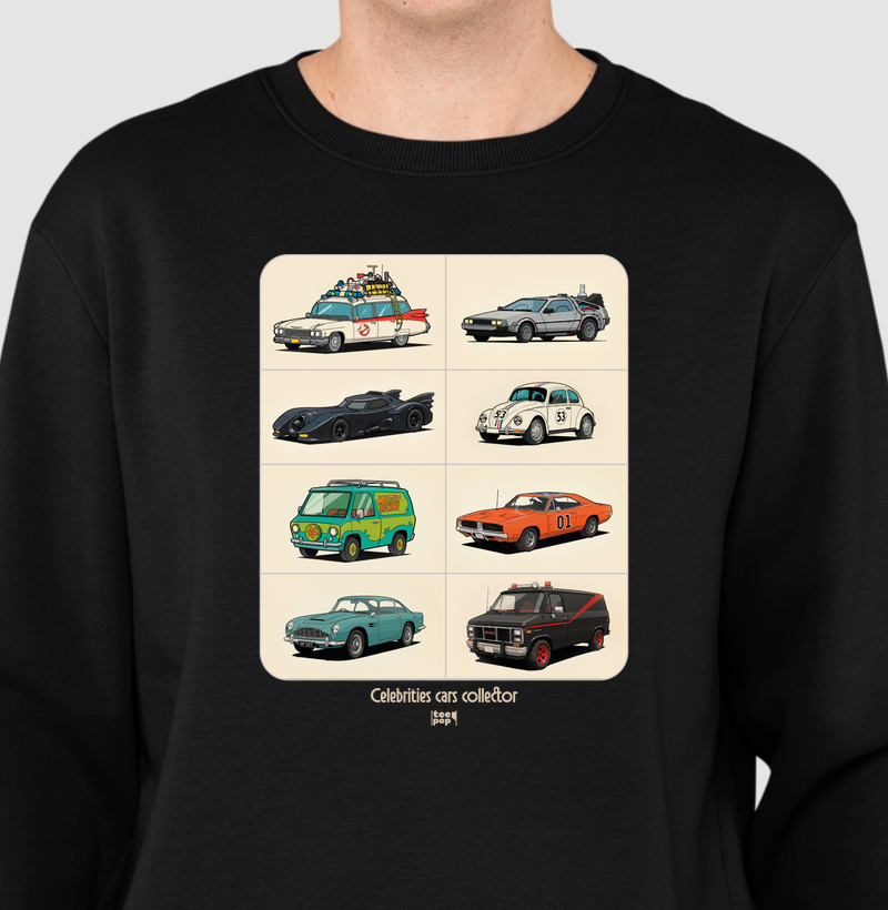 Suéter Moletom colecionador miniaturas carros famosos