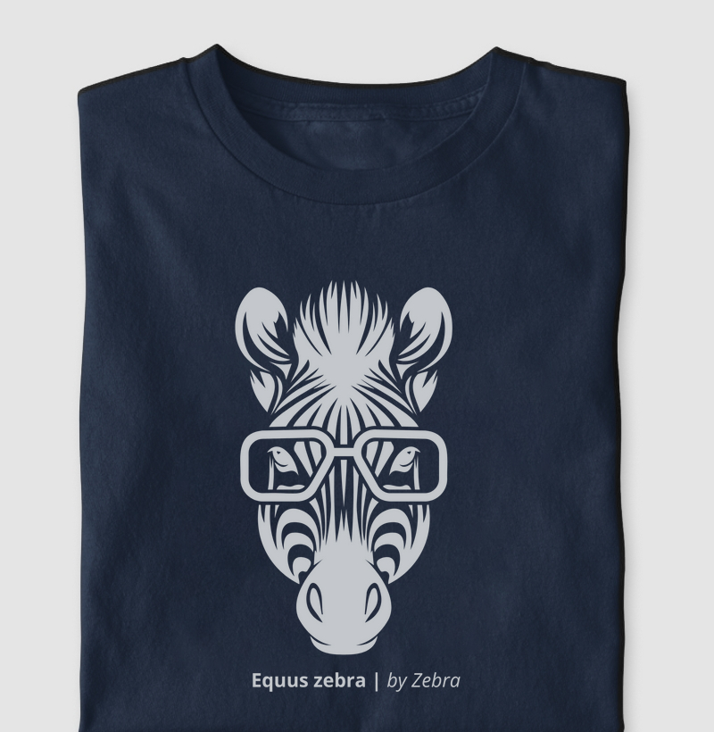 Camiseta Animalis Zebra Nerd 100% Algodão