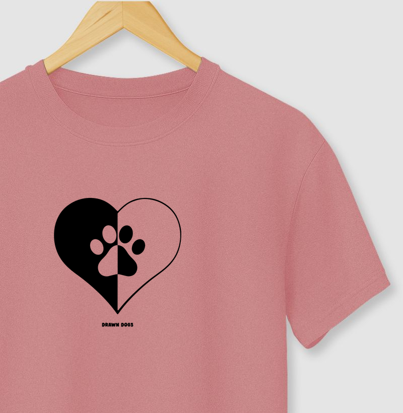 Coração e pata P&B