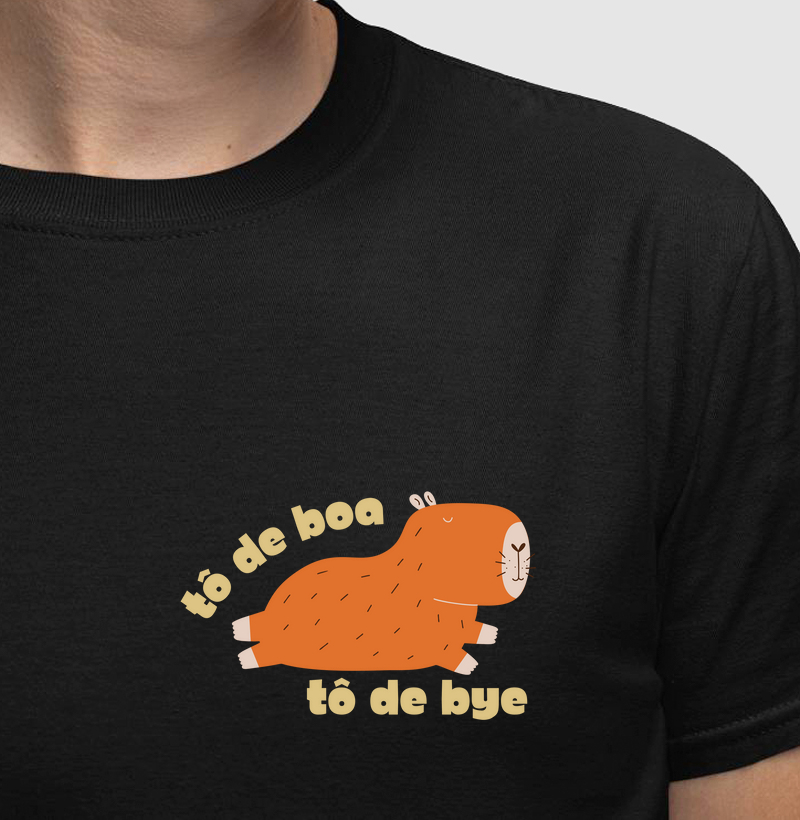 Tô de boa, tô de bye - capivara, por Júlia Neves