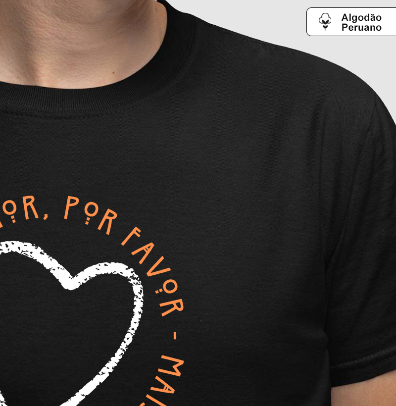 Estampa Coração Mais Amor - Preto Masc.