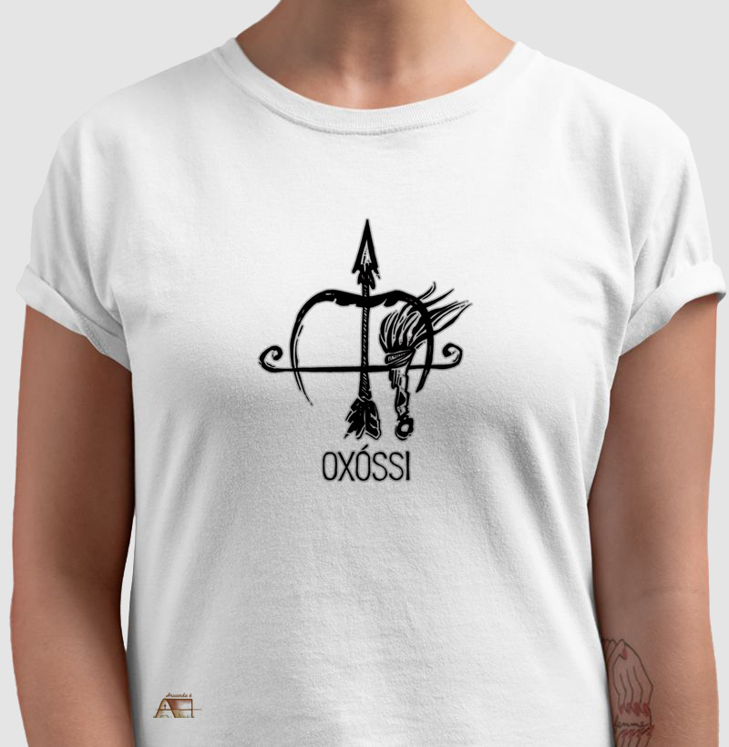 Camiseta Flecha Certa Proteção de Oxóssi 100% Algodão