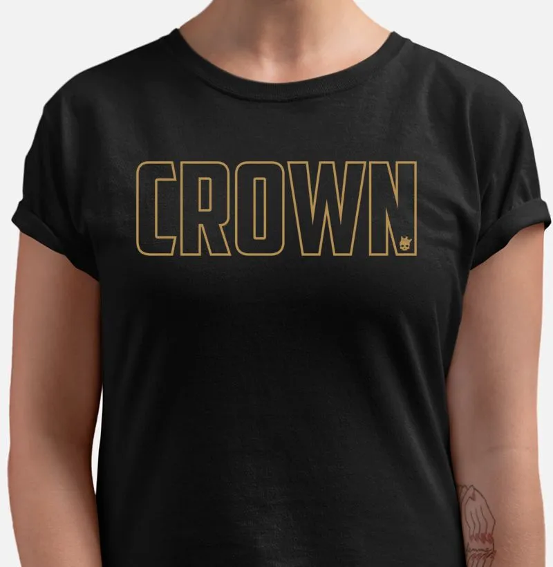 Crown Outline Dourado - Algodão Peruano