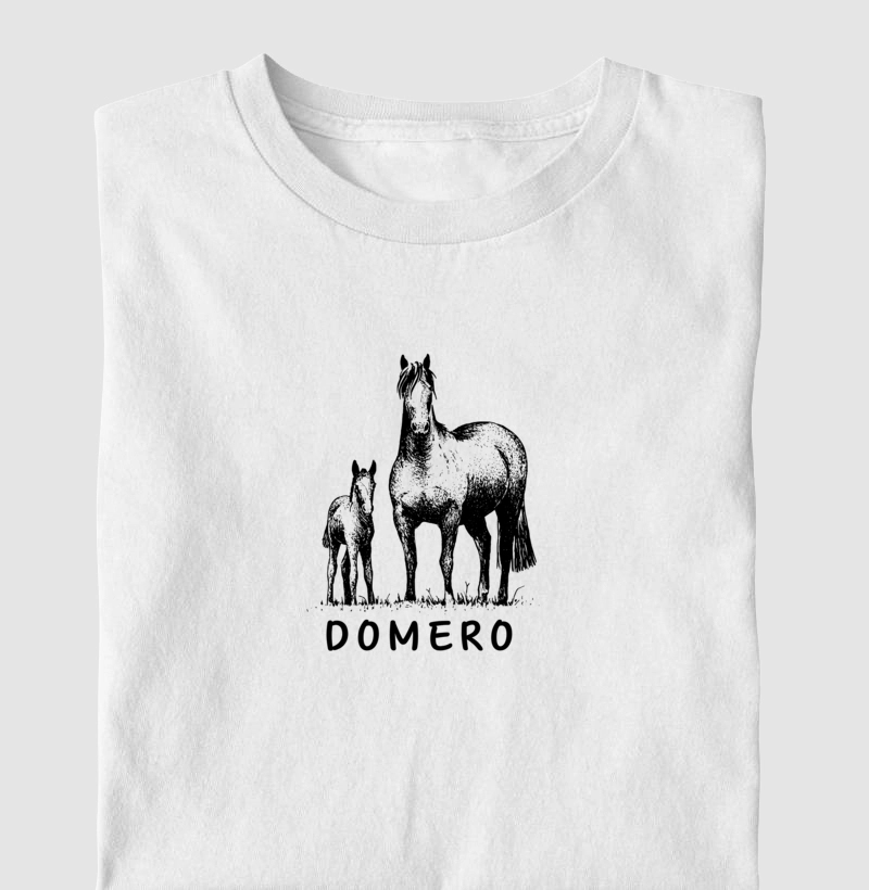 camiseta masculina égua e potro