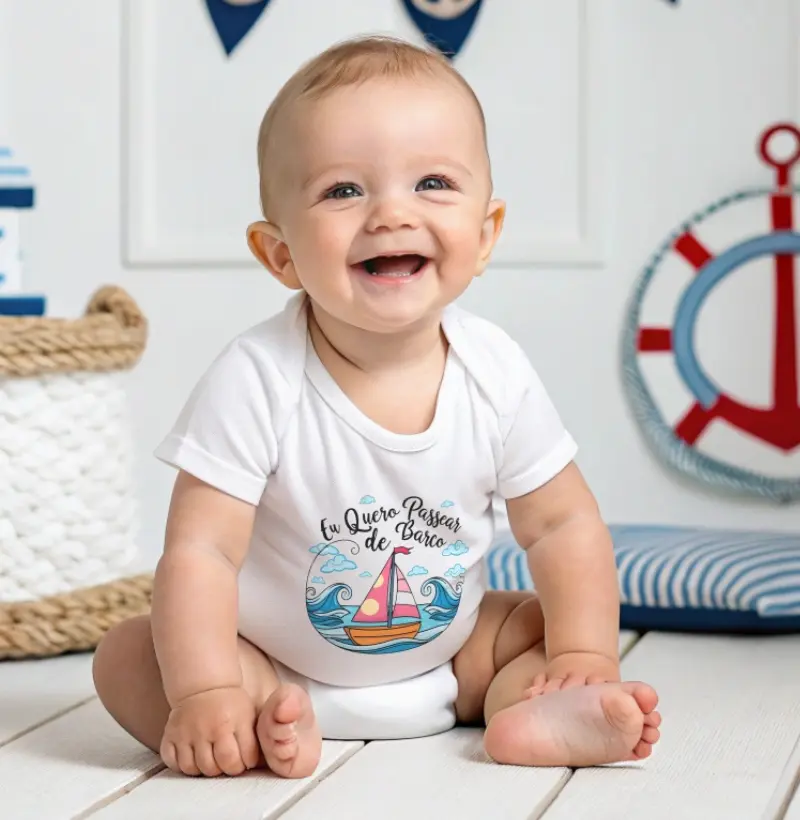 Eu quero passear de barco - Body infantil