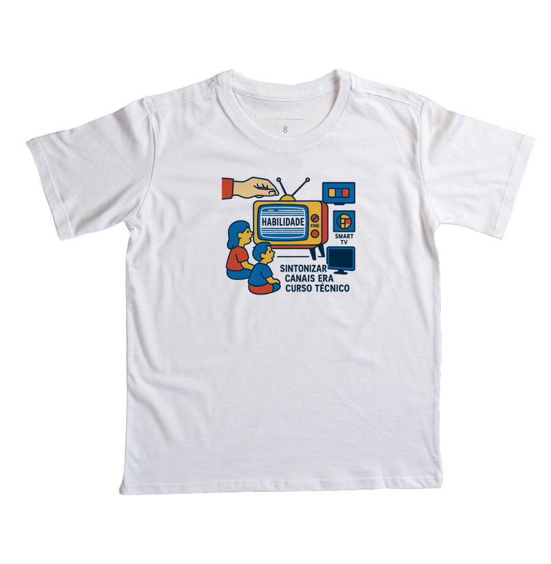Camiseta Infantil Sintonizar era curso técnico