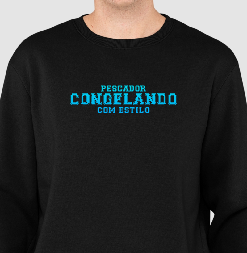 Pescador congelado com estilo