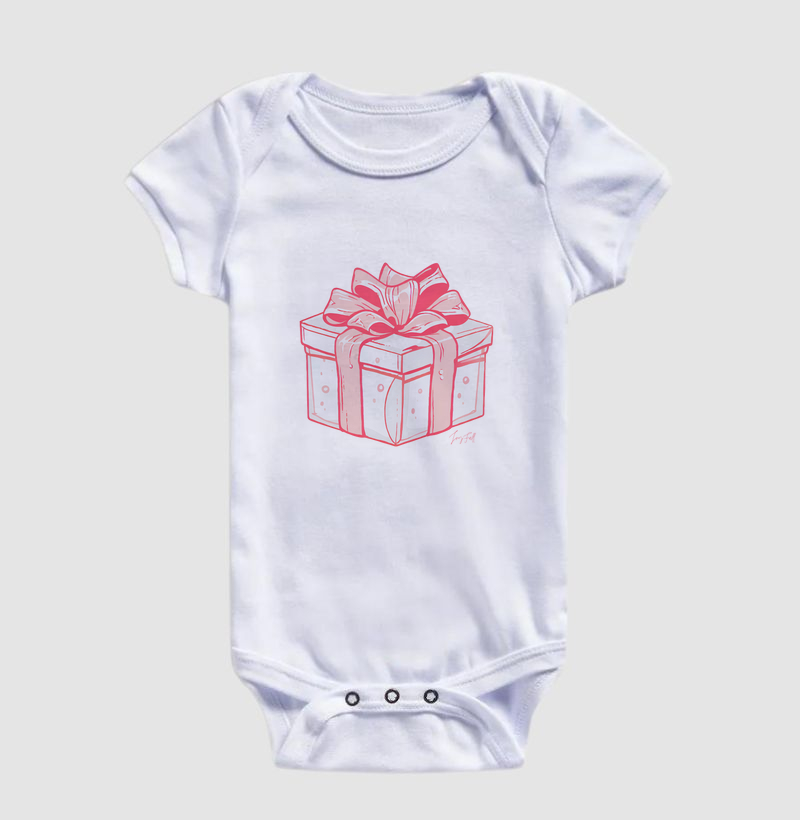 Caixa Presente Natal Aquarela Baby