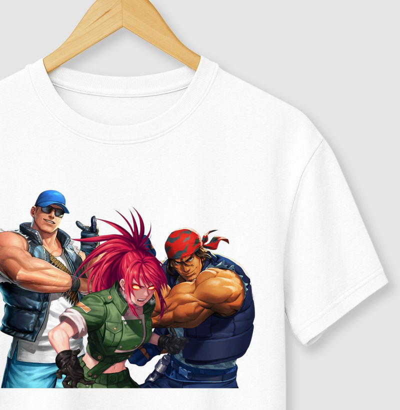 Camiseta geek Clark Leona Ralf The King of Fighters