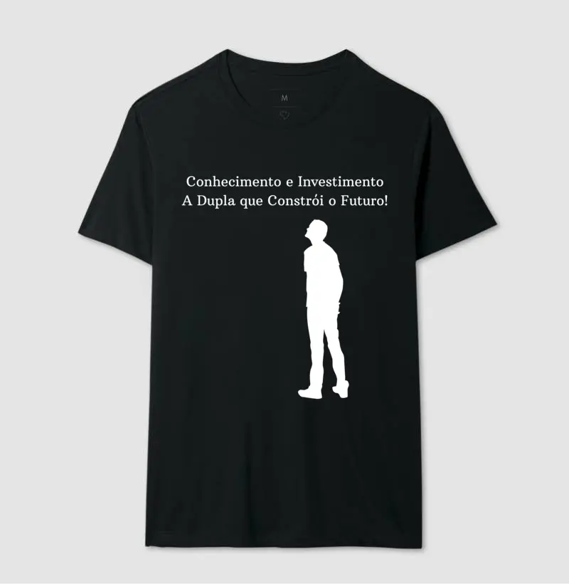 Camisas Conhecimento e Investimento Preta