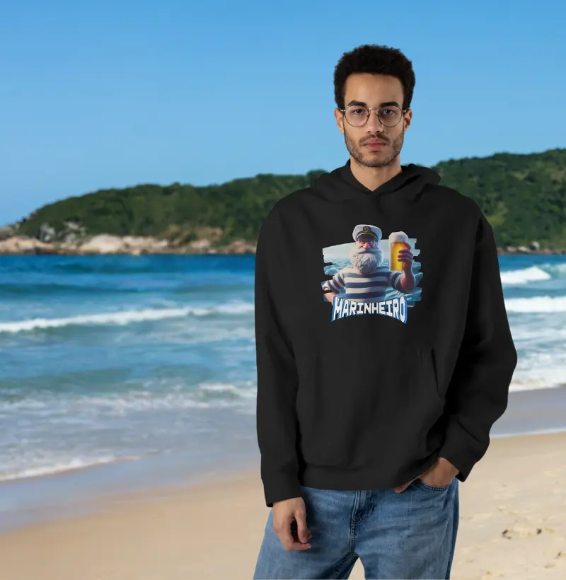 Moletom Hoodie - unissex - 100% Algodão - Marinheiro