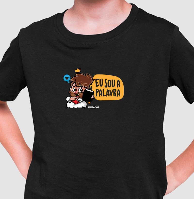 Camiseta Infantil Eu sou a palavra