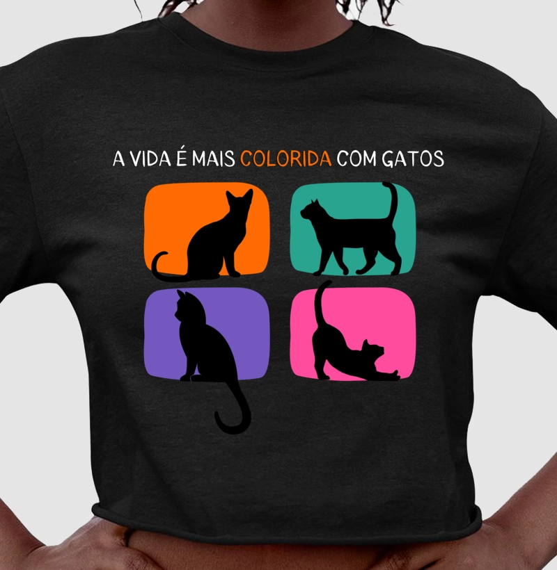 A vida é mais colorida com gatos