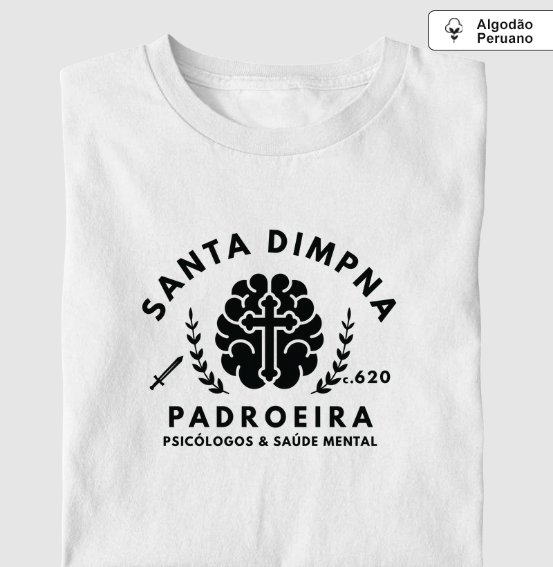 Santa Dimpna Padroeira dos Psicólogos - Algodão Peruano