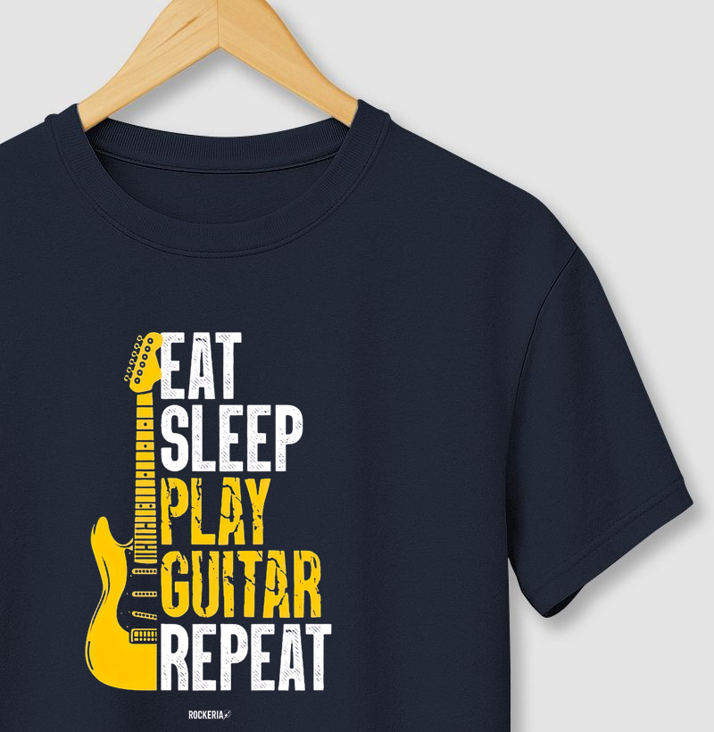Camiseta Eat, Sleep, Guitar