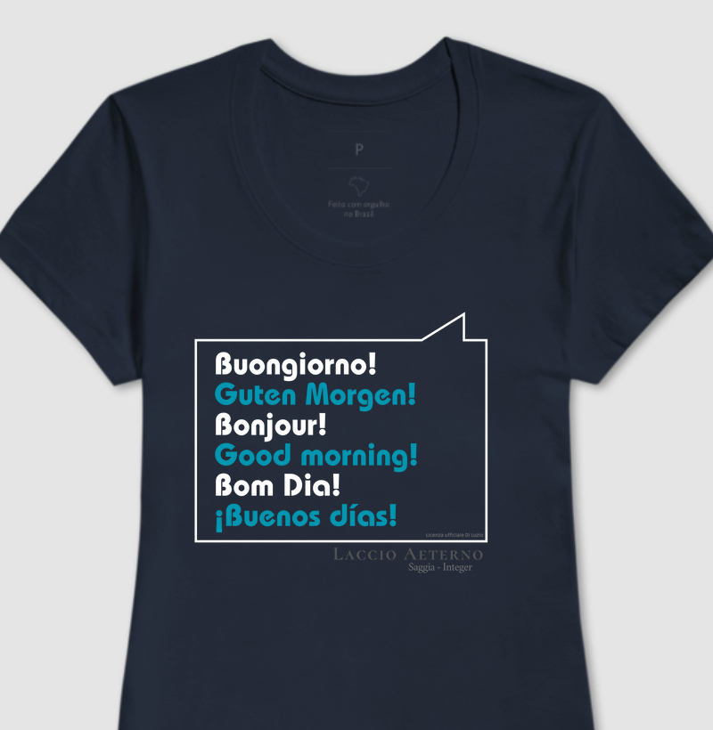 Camiseta Laccio Aeterno Good Vibes: Boungiorno!  00008 - Femme