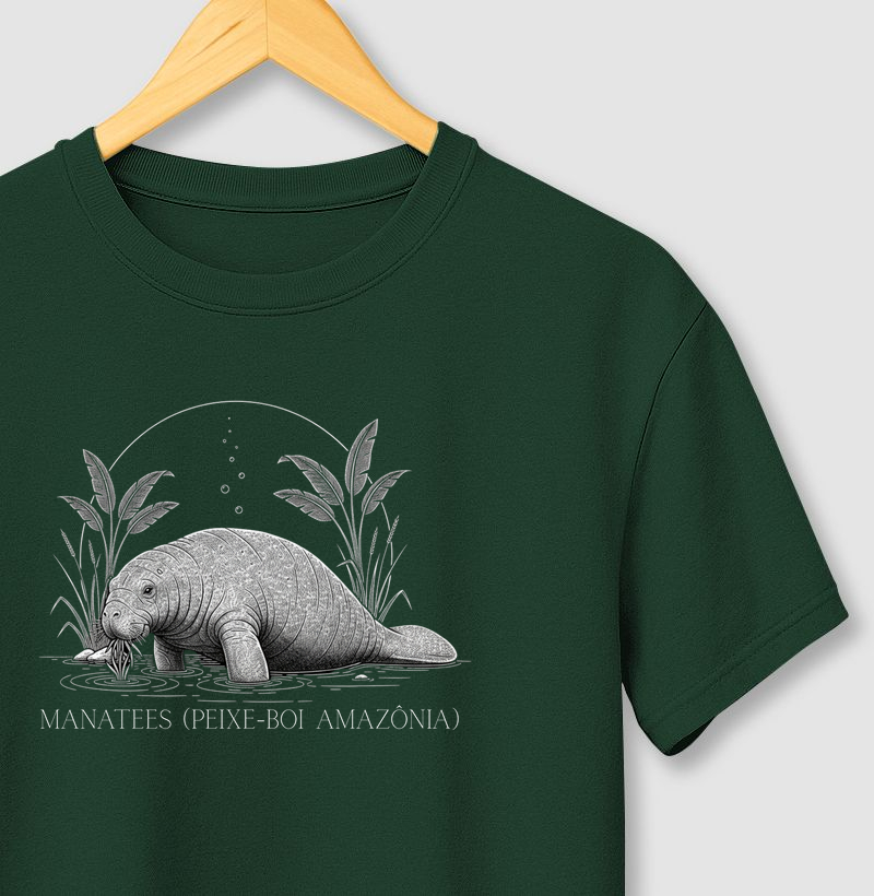 Camiseta Peixe-Boi da Amazônia: Trichechus inunguis - O Gigante Gentil dos Rios 