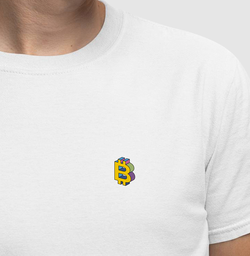 Bitcoin Ícone Memphis - Minimalista