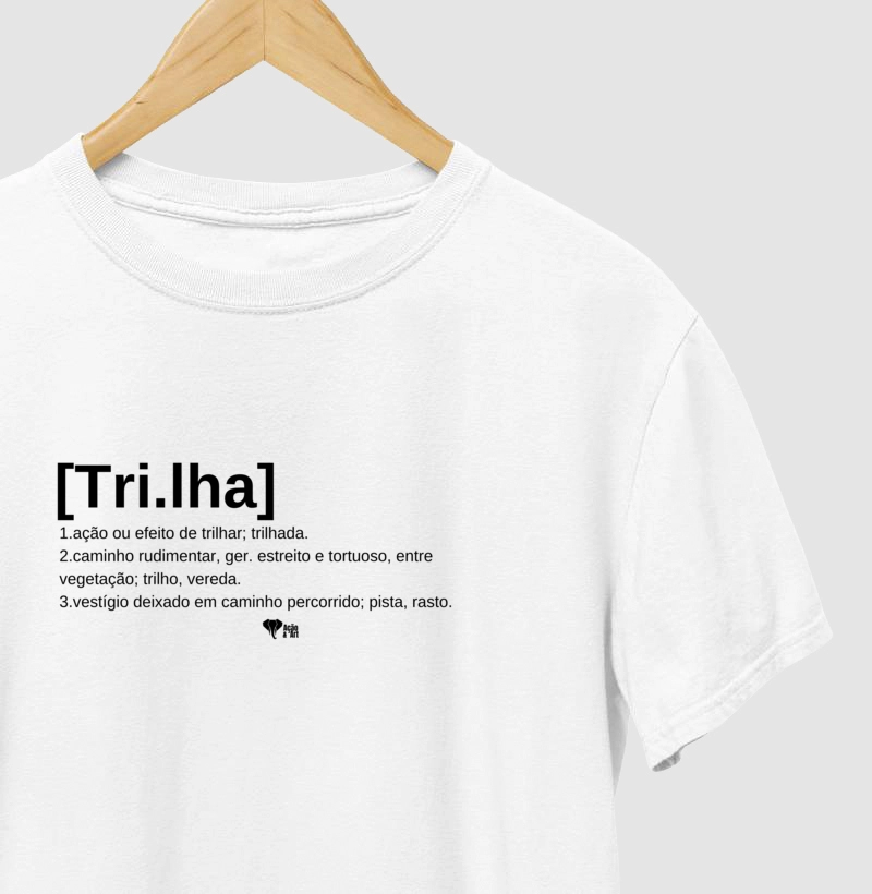 Camiseta Casual Básica Significado Palavra Trilha