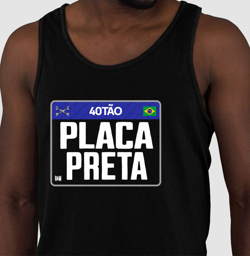 40tão Placa Preta
