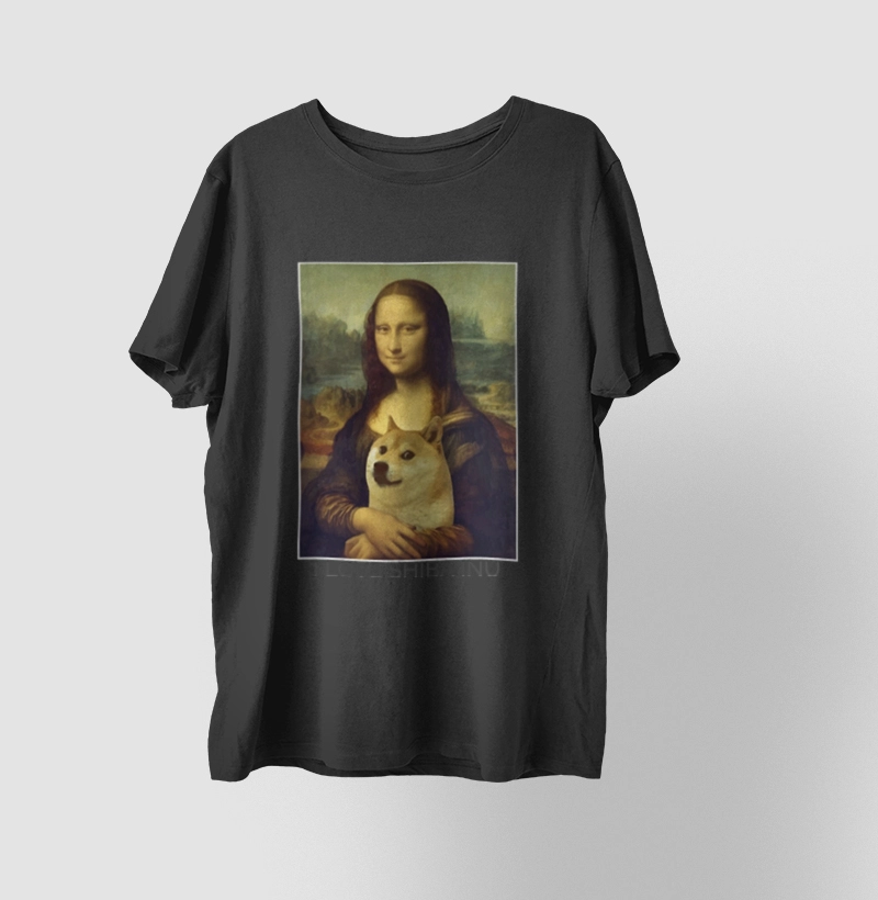 T Shirt Monalisa I LOVE SHIBA INU 