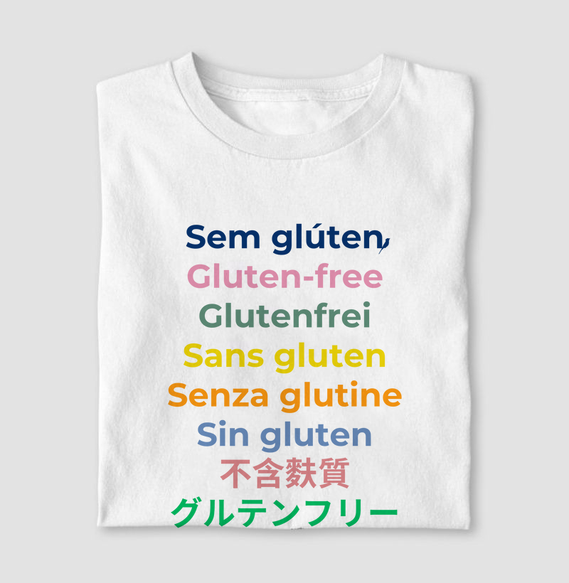 CAMISETA SEM GLÚTEN POLIGLOTA