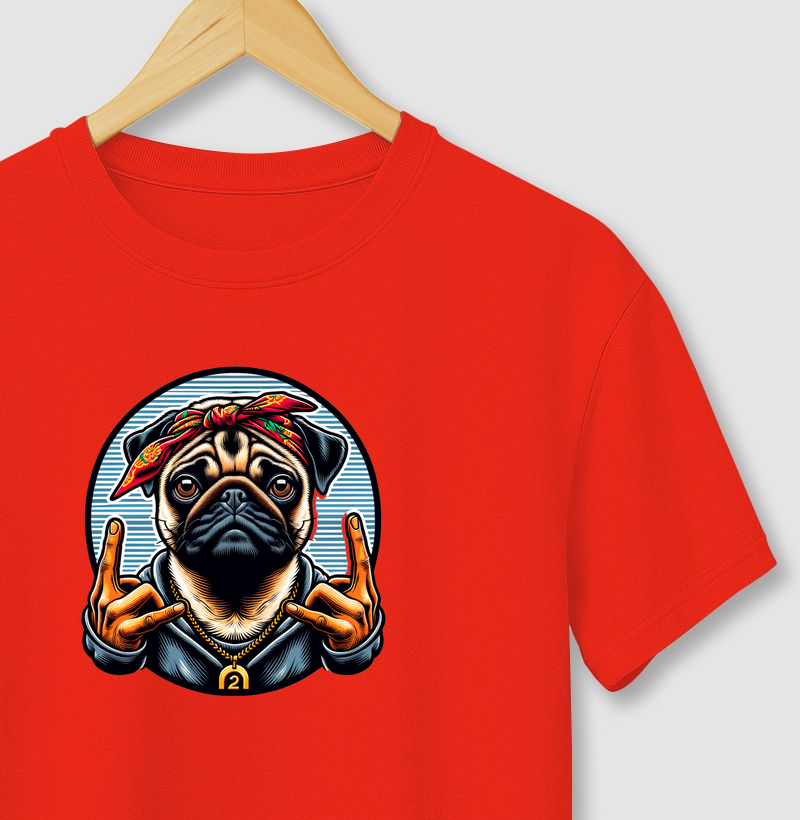 Camiseta Pug Metal
