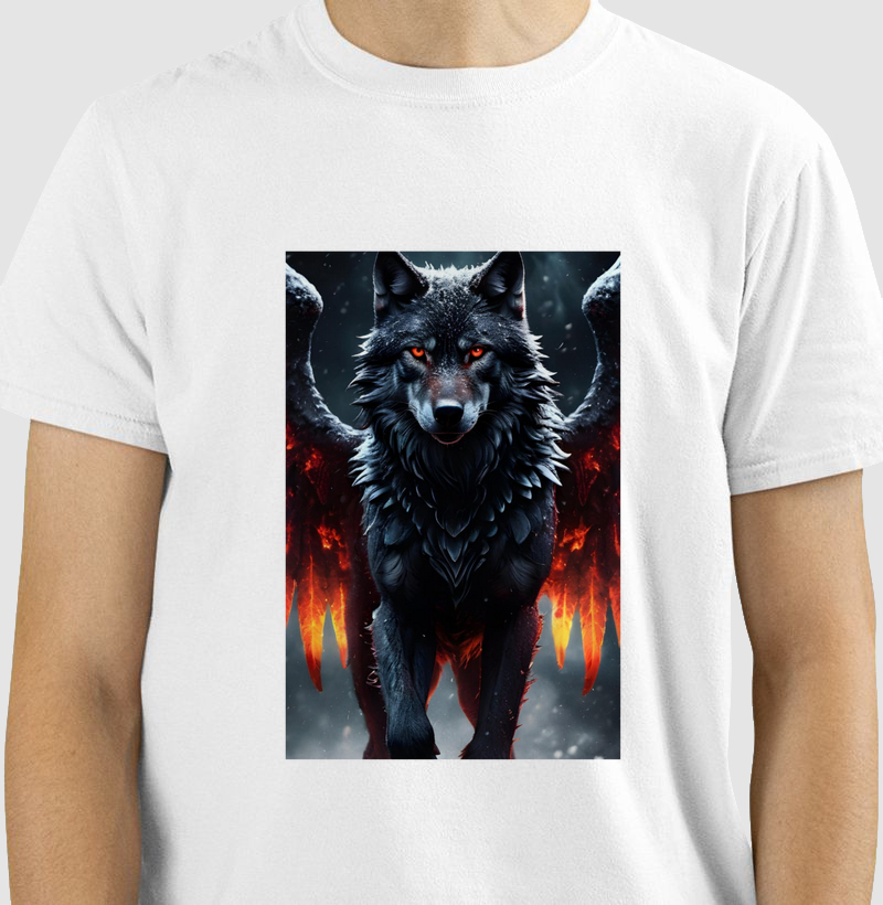 Camiseta Lobo com asas