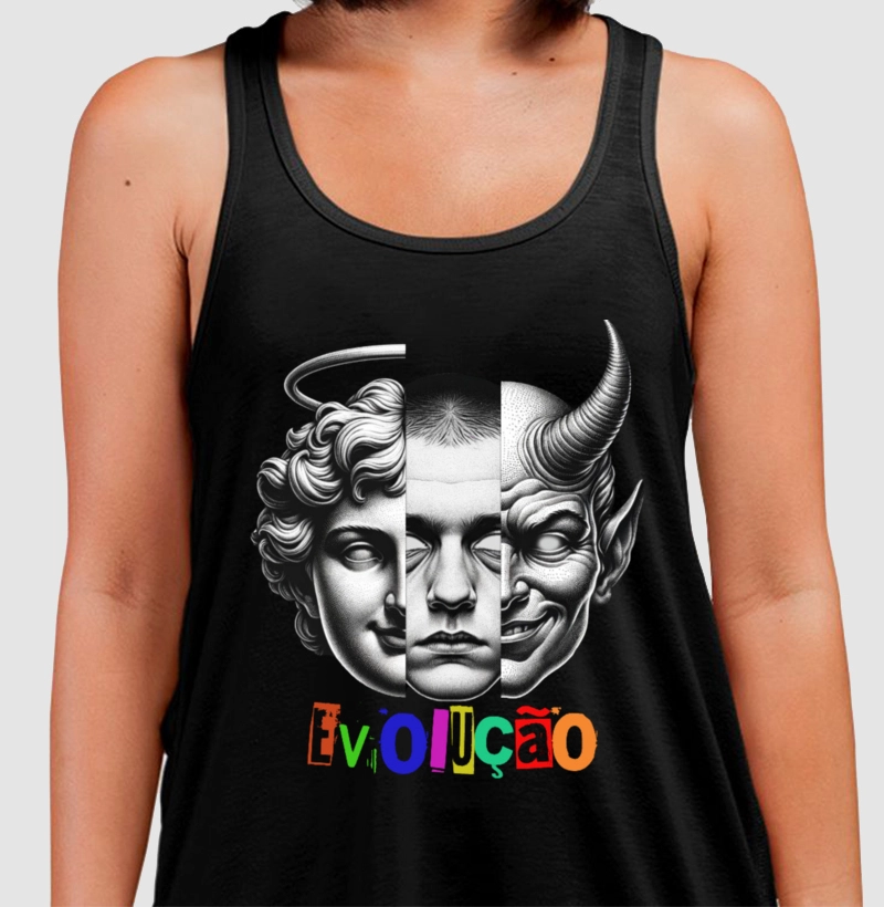 Camiseta Regata 100% Algodão - Evolução