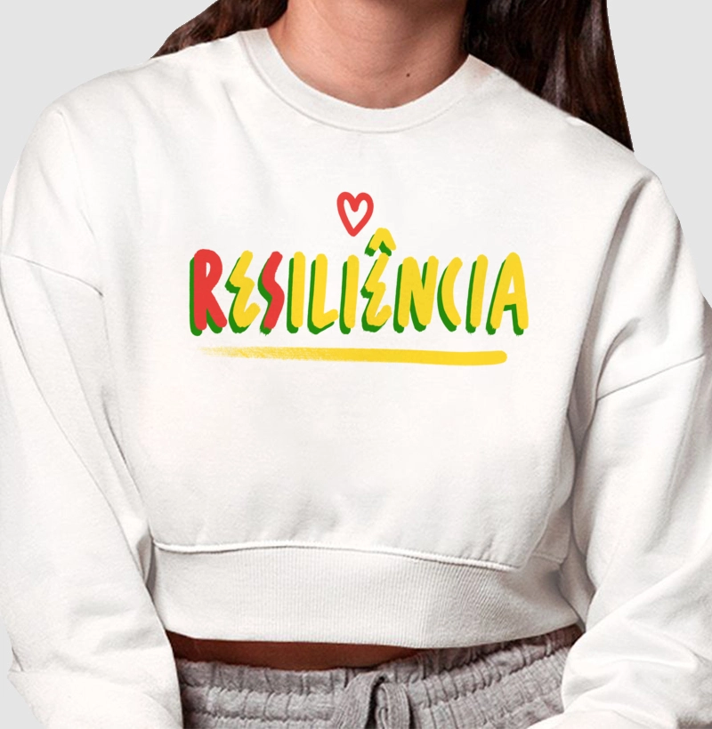 MOLETOM CROPPED RESILIÊNCIA - POR FELIPE GUGA